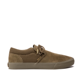 Mens Supra Low Top Shoes CUBA Olive | AU-83746